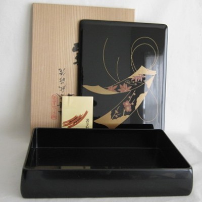 Lacquered Wood Japanese Letter Box